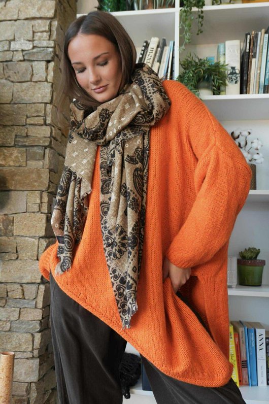 Big Softie Super Slant Knit Jumper Pumpkin 